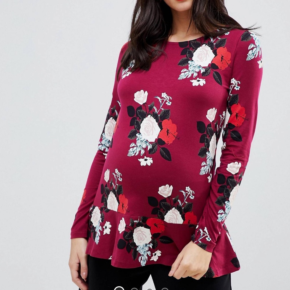 ASOS maternity floral shirt